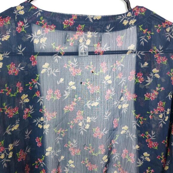 Decree Top Womens XL Sheer Lightweight Colorful Ruffle Poet Sleeve Feminine - Picture 9 of 10